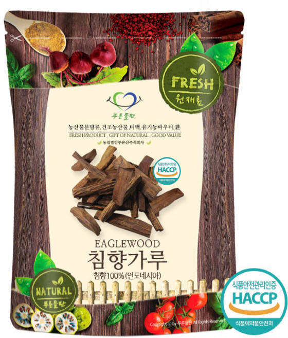 푸른들판 인도네시아 침향 분말 가루 100% 침향차 침향목 침향나무 파우더 HACCP 인증 인도네시아산, 50g, 1개