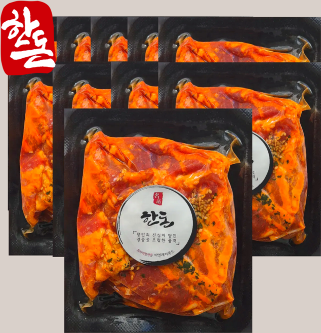 CNJ푸드 국내산 한돈 한입고추장삼겹살 300g, 10개
