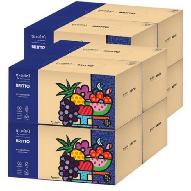 한예지 브리토 뽑아쓰는 키친타올 150매, 48개