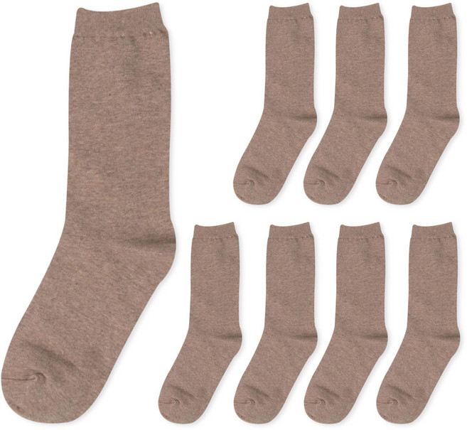 시너싹스 여성용 프리미엄 19색상 무지 장목 베이직 양말 8켤레