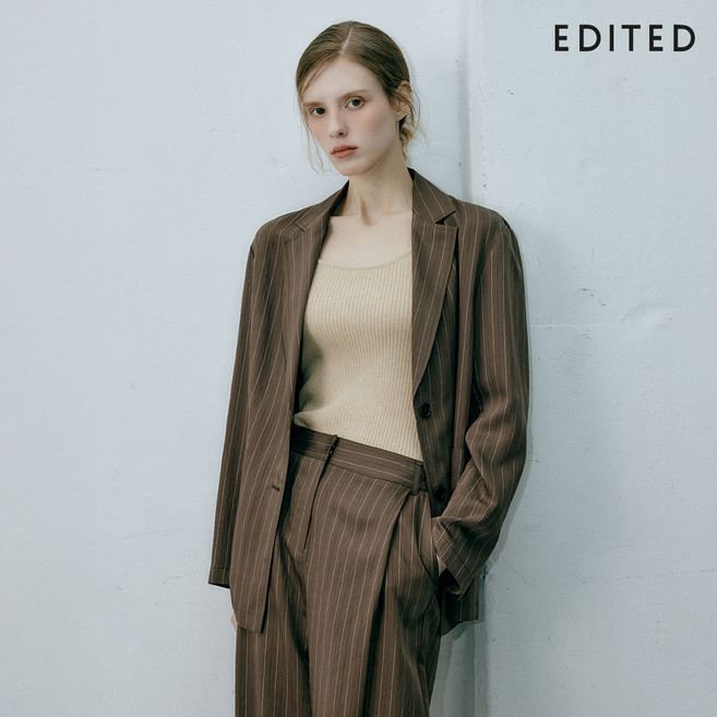 [26여름 신상] 에디티드 텐셀 모달 핀스트라이프 자켓