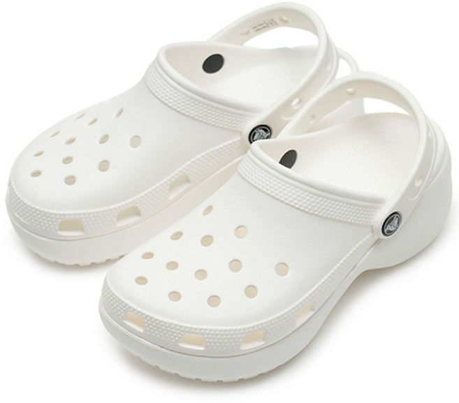 크록스 우먼즈 클래식 플랫폼 클로그 / 206750-100