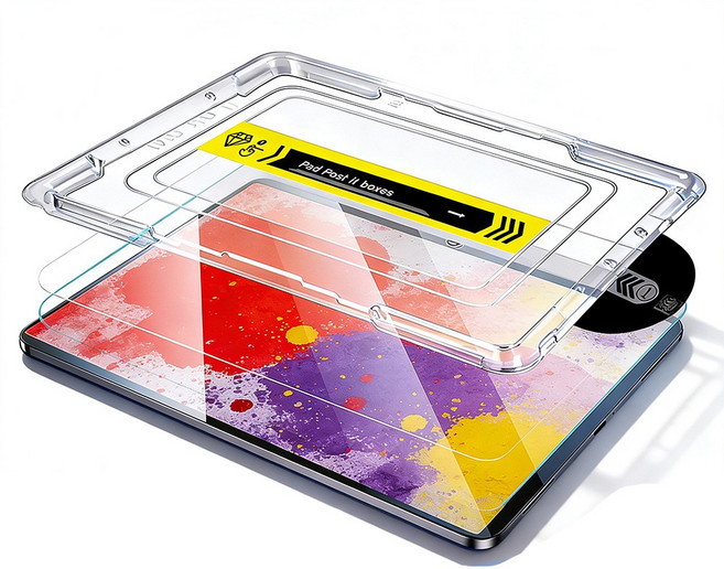 갤럭시 탭 A11/A9/S11/S10 울트라 플라스 S10 FE Lite 호환 자동 부착 먼지제거 강화유리 보호필름, 1개, 투명