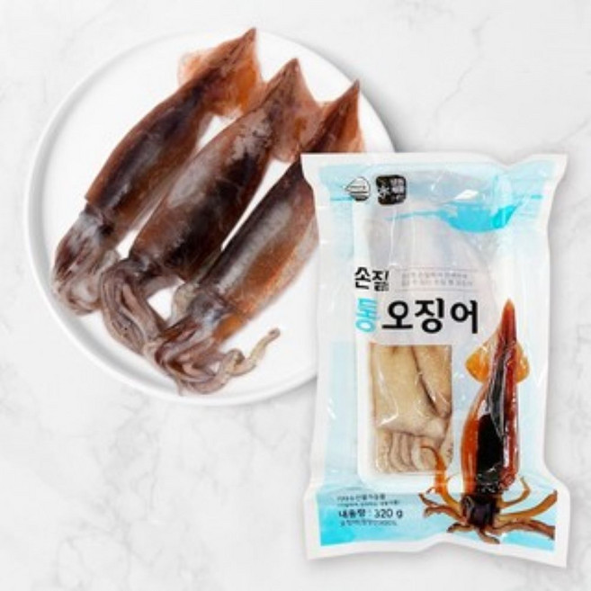 원양산 손질 통오징어 특대 내장제거 320g 3팩