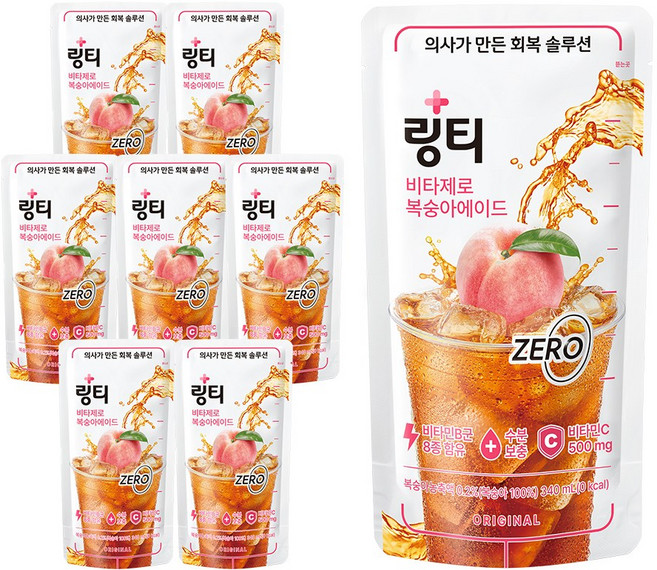 비타제로 복숭아에이드 1박스, 8개, 340ml