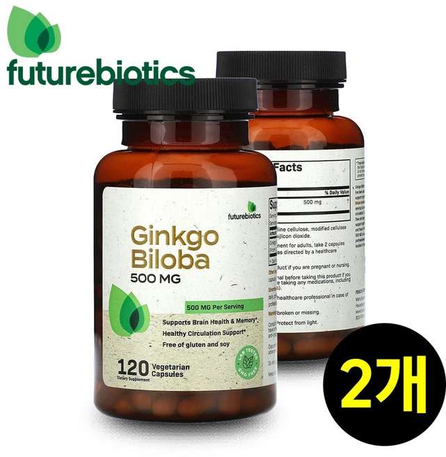 Felicewald Collaborating Partners 필리체발트 징코빌로바 은행잎추출물 250mg 퓨쳐바이오틱스 120캡 2개, 120정 - 쿠팡