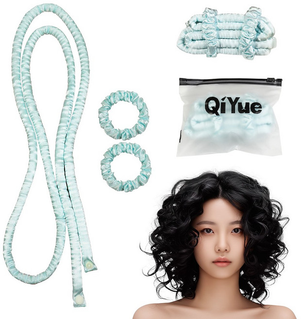 럭스올리브 셀프 헤어롤 구르프 틱톡헤어롤 고데롤 웨이브 세팅롤 히피펌, 블루, 1개