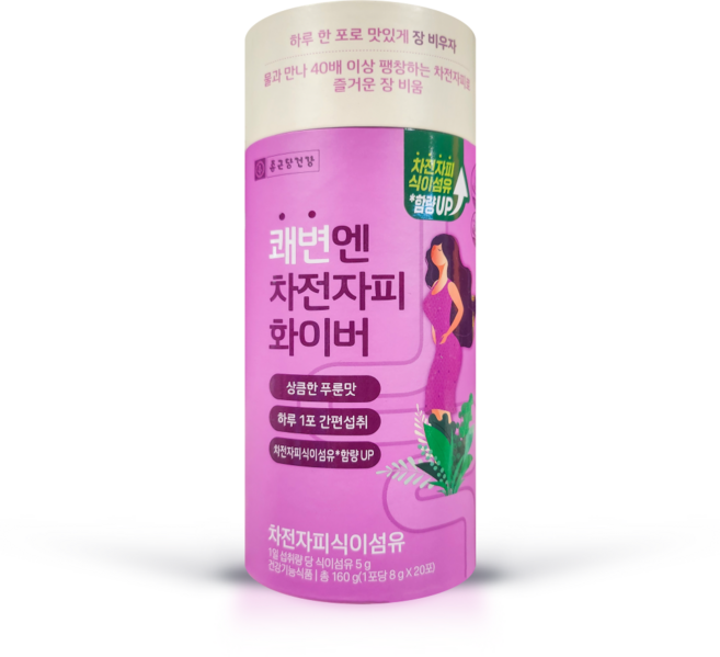 종근당건강 쾌변엔 차전자피 화이버 8g X 20포, 160g, 1개