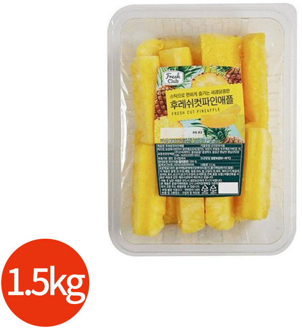 후레쉬 컷 파인애플 1.5kg, 1개, 단품