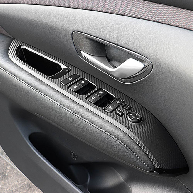 비브랜드 기스 오염방지 윈도우 스위치 커버 포인트 랩핑 스티커 아반떼 CN7 호환용, 펄청록