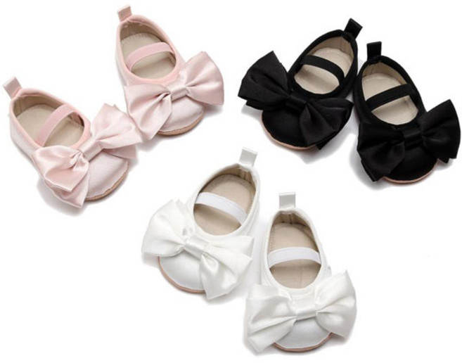 리본 파티 베베 슈즈 아기 구두 걸음마 슈즈