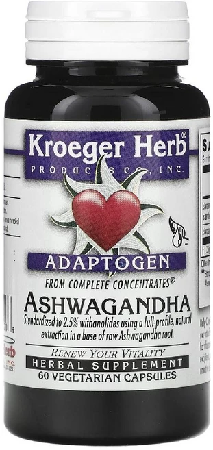 크로거허브 아슈와간다 450mg Ashwagandha 베지캡슐 60정, 1개 - 쿠팡