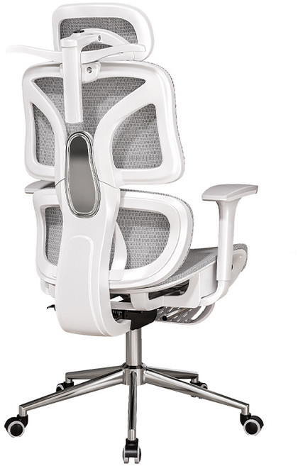 Xpanse W203 遊戲電競升降椅【懸浮腰靠】人體工學椅 全透氣冰絲乳膠坐感 辦公椅 休閒 電腦椅 5年保固, W203Pro-航天冷軋鋼-坐移星辰白