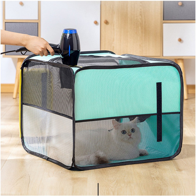 모가펫 접이식 펫드라이룸 강아지 고양이 드라이룸, 기본형 그린, 1개