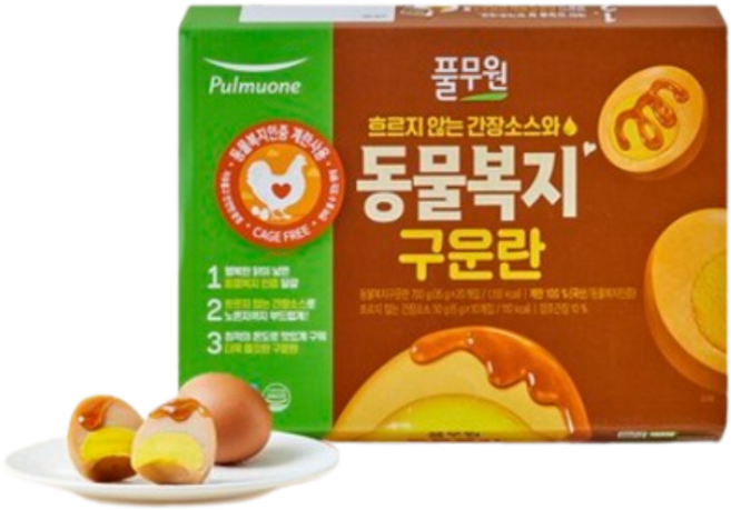 풀무원 동물복지 구운란 750g, 1개, 20구