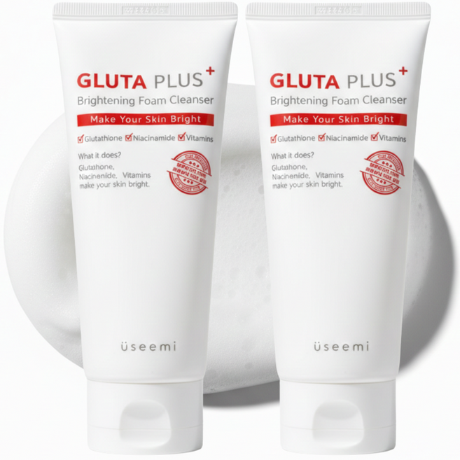 유씨미 글루타 플러스 브라이트닝 폼 클렌저, 2개, 150ml