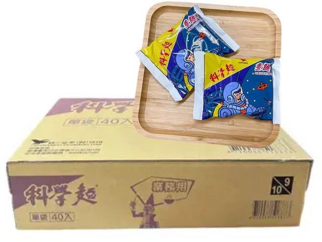 統一 科學麵 (無調味粉) - 懷舊零食，獨立包裝，酥脆麵體，自由搭配，40入, 120包