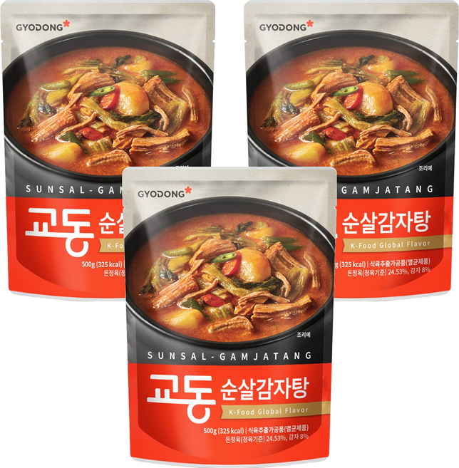 교동식품 교동 프리미엄 순살 감자탕, 500g, 2개