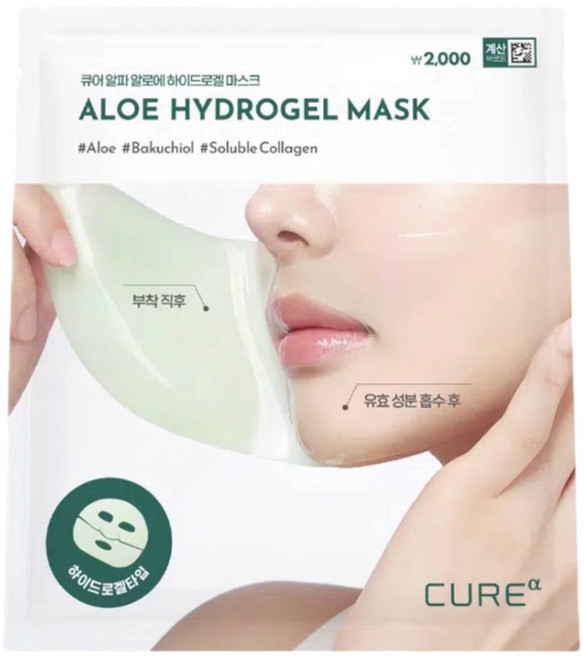 김정문알로에 큐어알파 알로에 하이드로겔 마스크 1매, 1개, 1개입