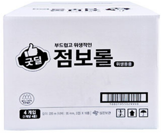 굿딜 점보롤 (천연펄프), 1개, 4롤, 220m