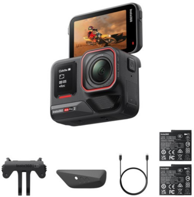 인스타360 듀얼 배터리 액션 카메라 Ace Pro 2, 에이스 프로 2, 블랙컬러