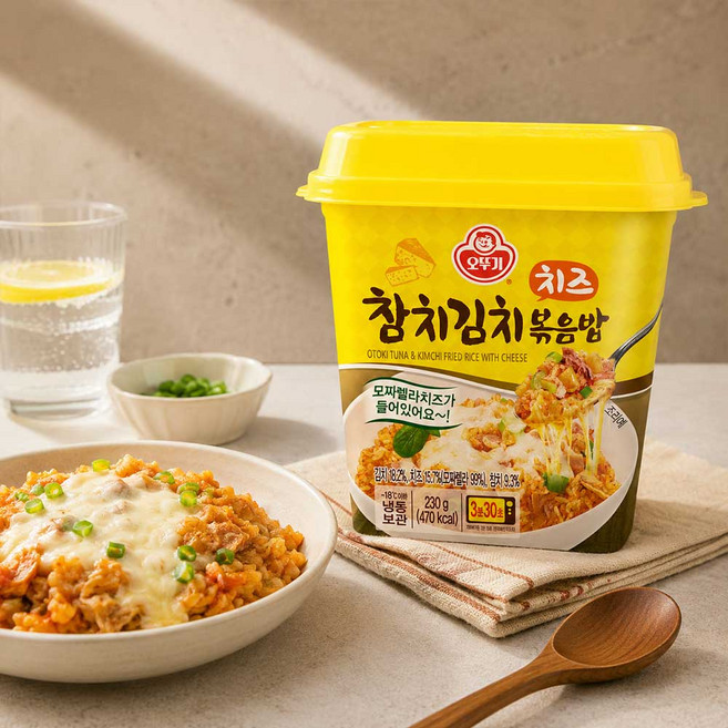 오뚜기 맛있는 참치 김치 치즈 볶음밥 (용기) 230g, 4개