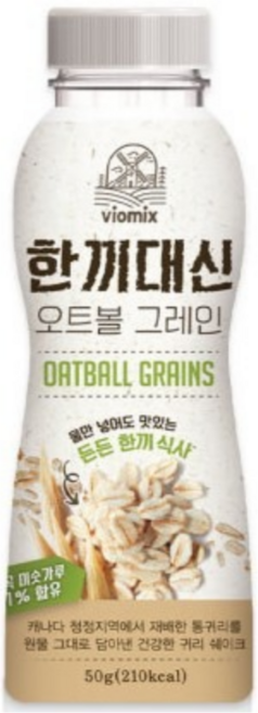 바이오믹스 한끼대신 오트볼 그레인, 50g, 6개