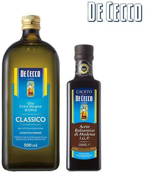 [보라티알] 데체코 엑스트라버진 올리브오일 500ml + 발사믹 모데나 식초 250ml, 보라티알 데체코 엑스트라버진 올리브오일 500ml +