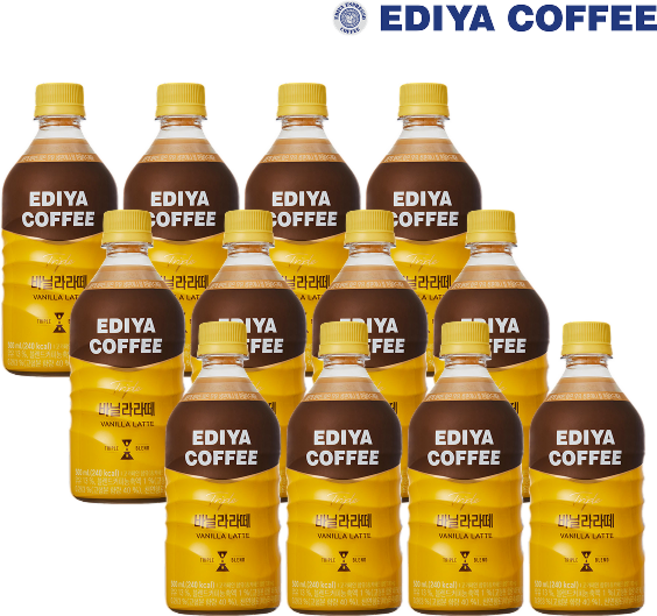 이디야 트리플 바닐라라떼, 500ml, 12개