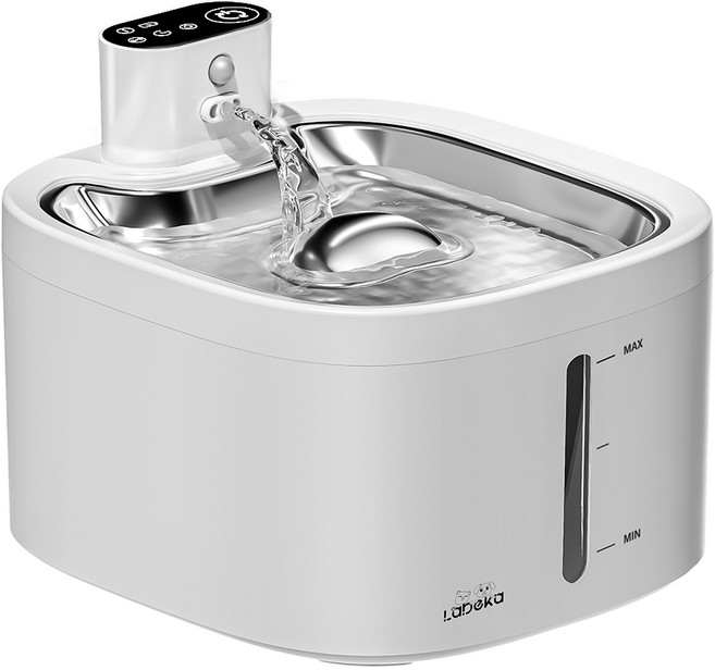 LABEKA 무선 고양이정수기 3.5리터 모션 센서 및 저소음 펌프 탑재 3가지 작동 모드, 1세트, 하얀색, CP0020B-2