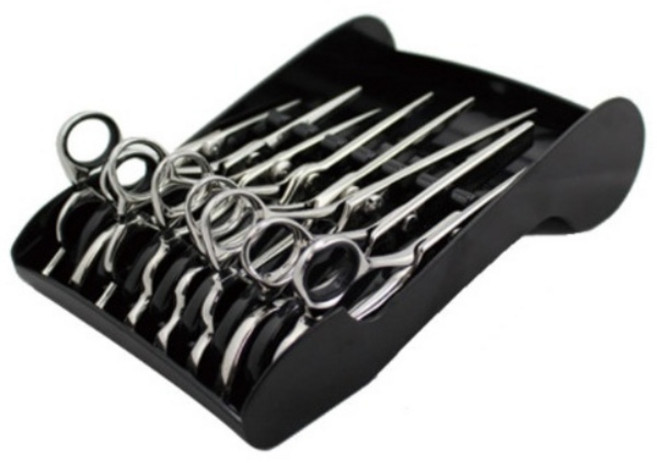 루시피 플라스틱 가위 수납 정리대 (블랙) 트레이 정리함, 블랙, 1개