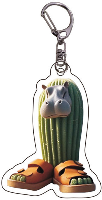로앤제이 이탈리안 브레인롯 아크릴 키링, 1개, 9. 일 칵토 히포포타모