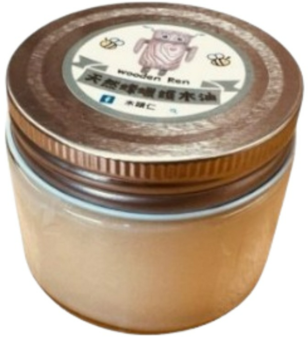木頭仁 wooden Ren 天然蜂蠟木器護木蠟 家具古董保養翻新 150ml 附贈上蠟海綿, 1個, 150ml 贈上蠟海綿