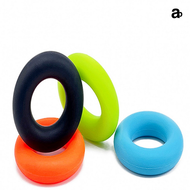 재활용 무소음 손가락 도넛 소형 악력기 초보 초등학생 청소년 고무악력기, 40LB(파랑), 파랑, 1개