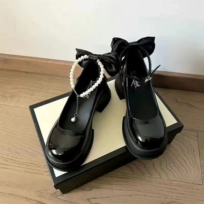 日系 JK 小皮鞋 瑪麗珍 仙女風 英倫風, 黑色 偏大一碼,39, 黑色