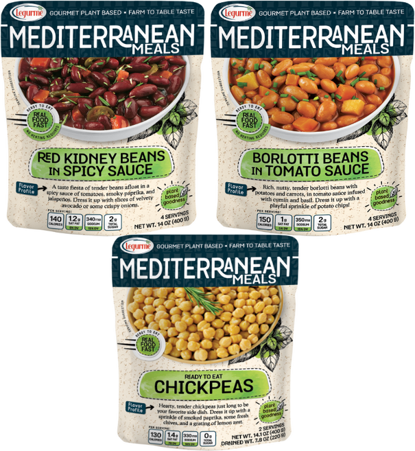 단독런칭 르구르메 지중해 식단 3종 세트 (삶은 병아리콩 칙피스400g + 레드키드니빈 스파이시소스400g+ 볼로티빈 토마토소스400g)