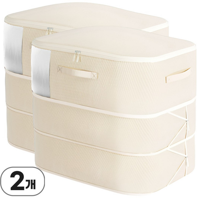 드비안 4세대 부피삭제 이불 압축팩 지퍼형 대용량 옷정리 수납 보관, 1개, 2개입