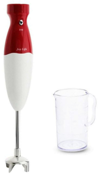 하이벨 갈갈이 핸드블렌더 국산 JL-310A 핸드믹서 계량컵포함, 화이트＋레드, 상세페이지 참조