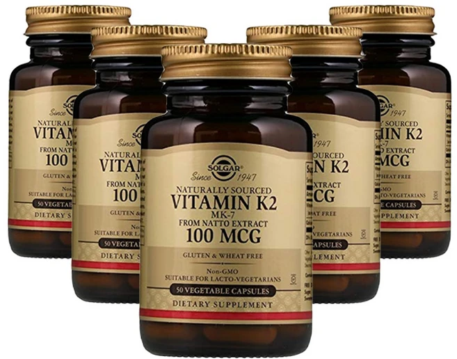 [정품 미국 배송] 솔가 비타민 K 2 100mcg 50정(베지캡슐) Solgar Natural Vitamin K2 (MK-7) 100mcg 50정-5개 SET, 50정, 5개 - 쿠팡