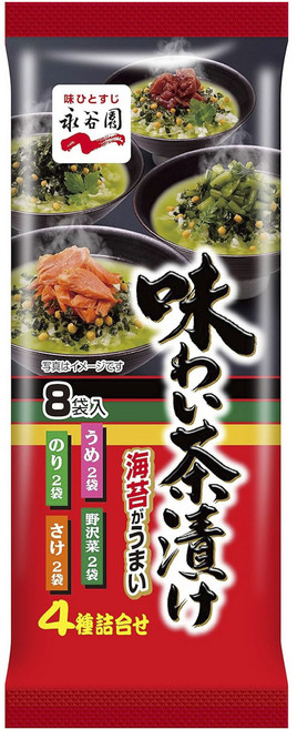 나가타니엔 아지와이 차즈케 4종 8개입, 48g, 10개