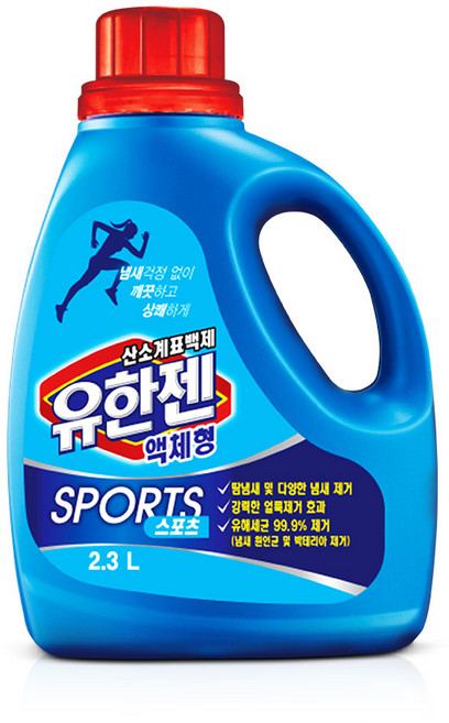 유한젠 액체형 스포츠 표백제, 2.3L, 4개