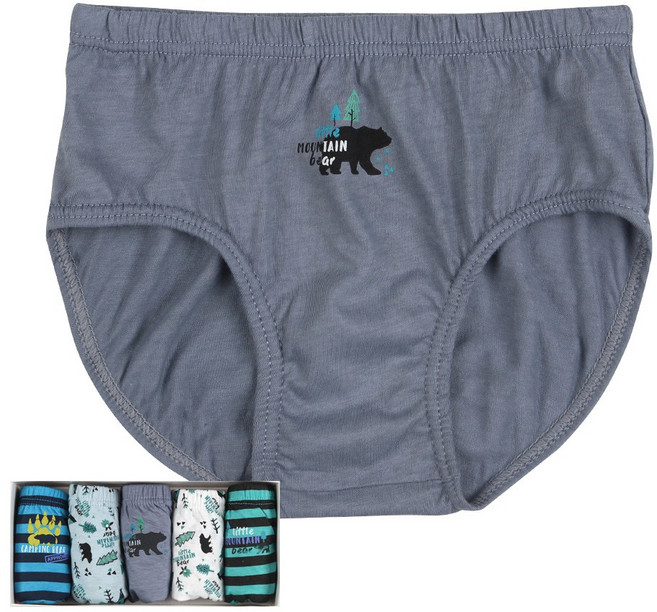 에코키즈 숲속곰 남 유아 아동 팬티 5매 세트 SS11599