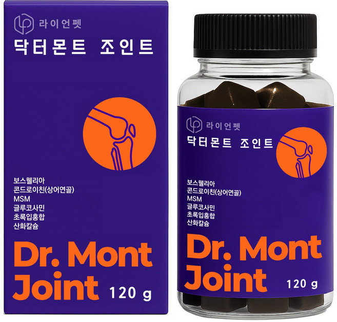 닥터몬트 조인트 강아지 고양이 관절 영양제 슬개골 탈구 전연령 고함량, 1개, 뼈/관절강화