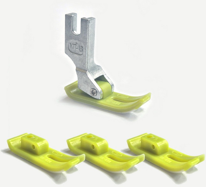 공업용 테프론 뿔노루발 본봉노루발 1개 + 리필바닥 3개 MT-18, 1세트, 노루발+리필