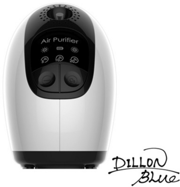 DILLON Blue 負離子空氣清淨機 項鍊式隨身淨化 1.6億負離子 靜音無耗材 KY100A, （桌上型）負離子1.6億臭氧雙效_珍珠白