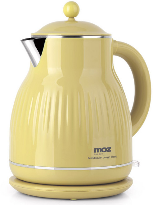 모즈스웨덴 전기포트 모즈 커피포트기 전기주전자 스텐 1.9L, 머스타드옐로우