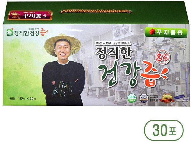정직한건강즙 국내산 정직한 꾸지뽕즙 HACCP인증 꾸지뽕진액, 30개, 110ml