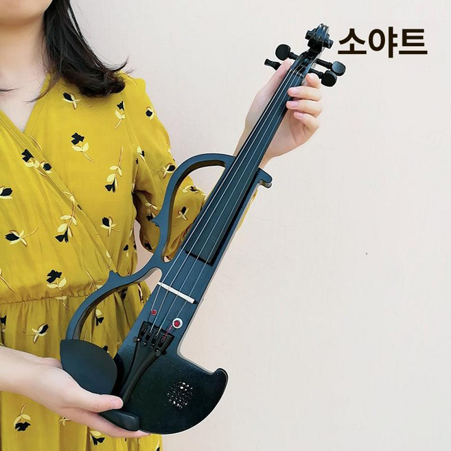 리리아누 전자바이올린 전기바이올린 어린이바이올린, 1개, 기본 색상, 블랙 내장 스피커 전통