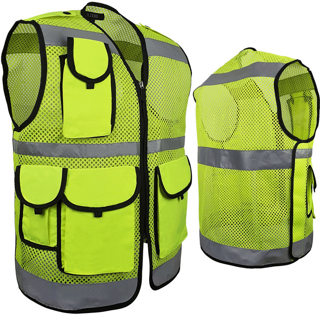 형광 망사 작업복 조끼 ITV-50A 특수 신호수 안전 현장, 1개