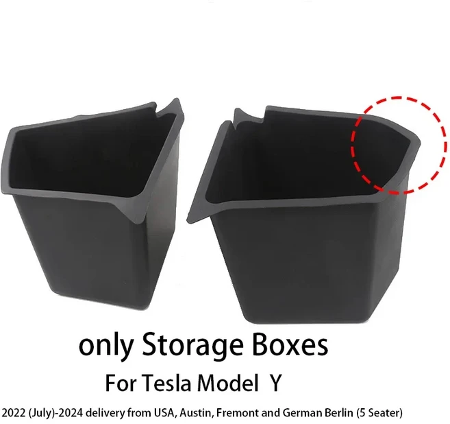 Tesla Model Y-Berlin/Austin 2022-2025 용 트렁크 사이드 보관함 카고 컴 파트먼트 주최자 버킷 TPE 박스, 03 Bins with Lids